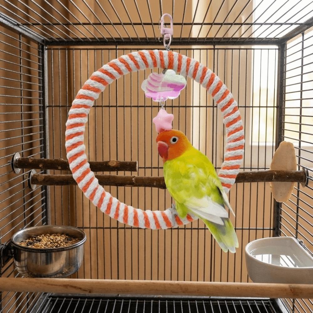 Wear-Resisting Parrot Swing Ring Cloud Star Ornament Parrot Perch Bird Stand  Cockatiel