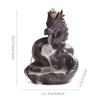 1pc Dragon Shaped Backflow Incense Burner with Sparkling LED Light for Meditation Mascot of the Year of the Loong -No Incense