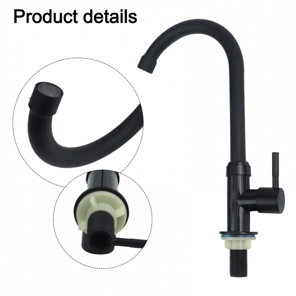 Single Lever Cold Water Tap for Kitchen Made of Plastic Steel Material