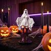 Retro-Stil Seltsame Wohnaccessoires Gotische Geisterfrau Skulptur, Halloween Harz Verhüllte Frau Figur, Mythische Kreative Statue für Geburtstag