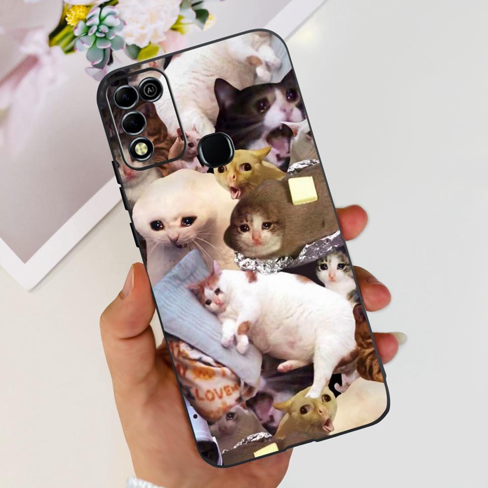 For Infinix Hot 11 Play 6.82" Soft Silicone Phone Cases For Infinix Hot 11 Play 11play 10Play Cover Luxury Flowers Funda Capa