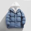Winter New Bread Clothes Cotton-padded Clothes Men's Short Thickened Cotton-padded Jackets Loose Trend Cotton-padded Clothes Hooded Fake Two Pieces