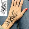 1 Sheet Flower Temporary Tattoo,Lasts To 15 Days Waterproof Semi Permanent Sticker,For Women'S Holiday Parties