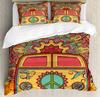 Surf Bedding Set Bed Home Hippie Classic Old Bus with Surfboard Freedom Holida Duvet Cover Quilt Cover Pillowcase For Bedroom