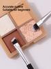 2pcs portable double head eyeshadow brush eyebrow brush eye brush face down to lie silkworm detail eye makeup brush