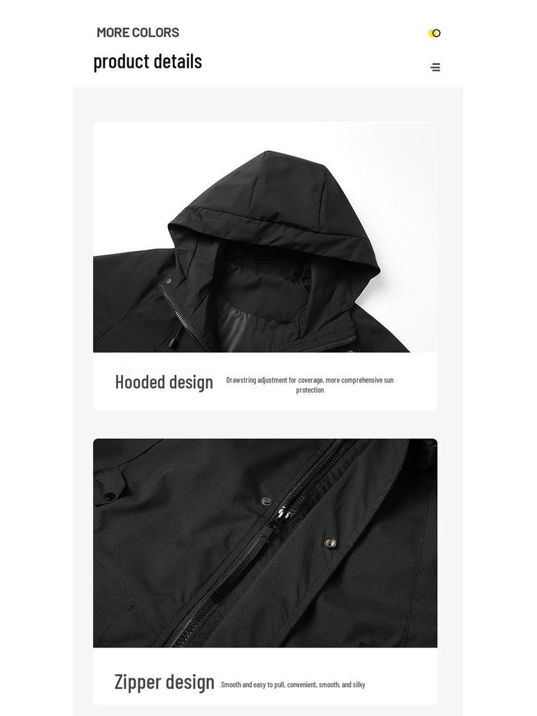 Unisex Windbreaker: Trendy Waterproof Hooded Jacket for Autumn and Spring