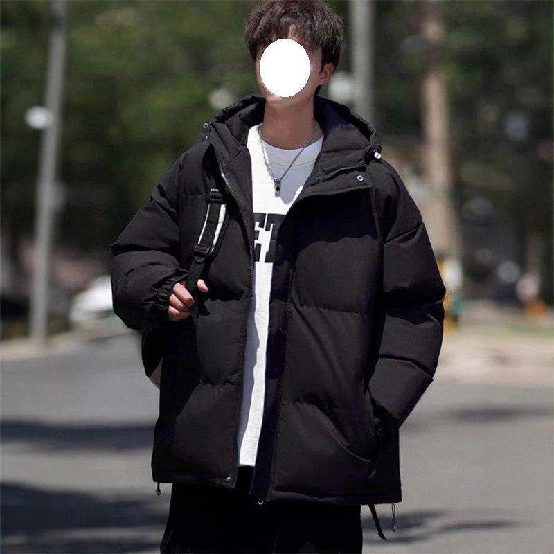 Men's Trendy Hooded Cotton Jacket - Thick Padded Winter Casual Outerwear