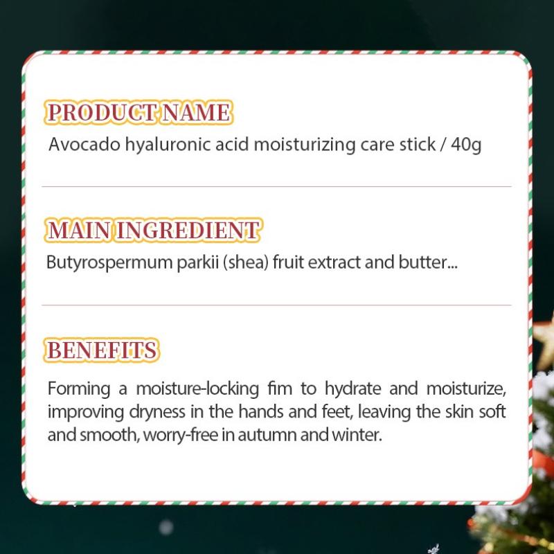 Christmas Butter 40g Fruit Hyaluronic Acid Moisturizing Care Stick Moisturizing Cream Skin Care Products