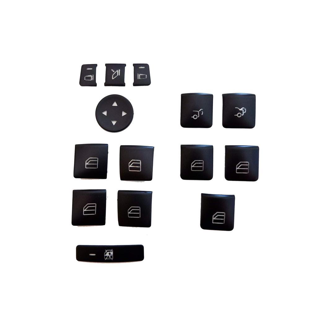 WODOFO GDR Black Interior Trim Door Power Window Switch Button Cover Sticker Replacement for