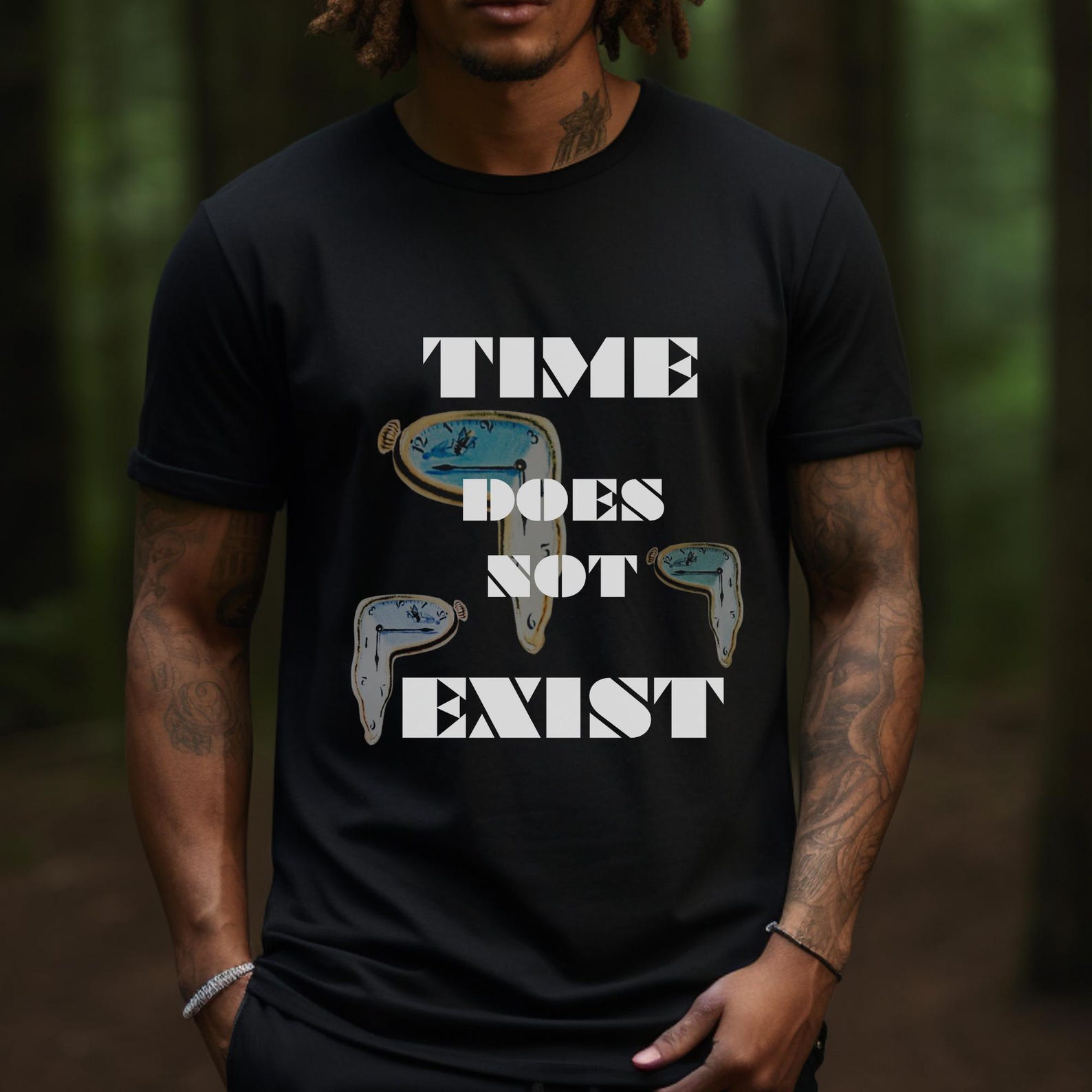 time does not exist, methaphysical print, unisex tshirt, philosophical tshirt 3XL