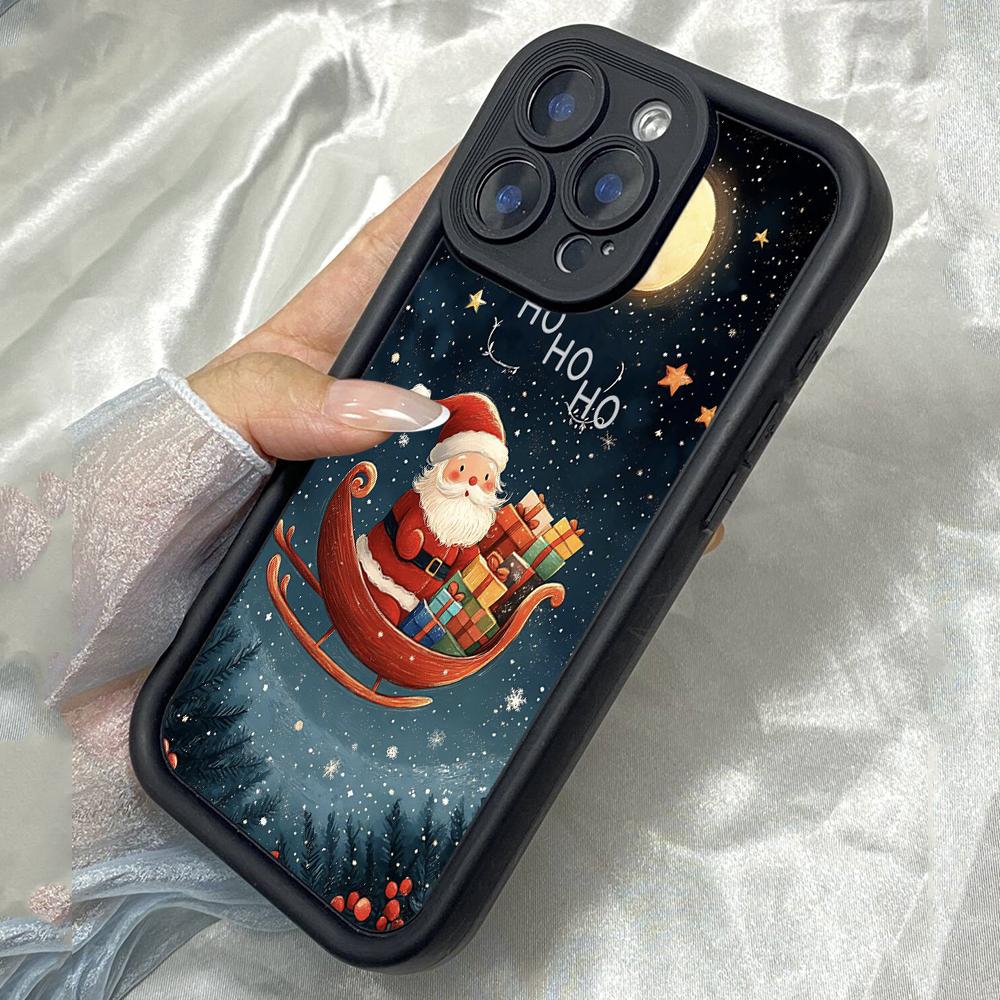 

JT5 Эстетичный Рождественский Чехол для Телефона Realme 14 15 Huawei P40 Honor 70 90 Infinix Tecno itel Motorola Google Все Модели Ангельские Глазки Мягкий ТПУ Huawei Nova 3 чёрный
