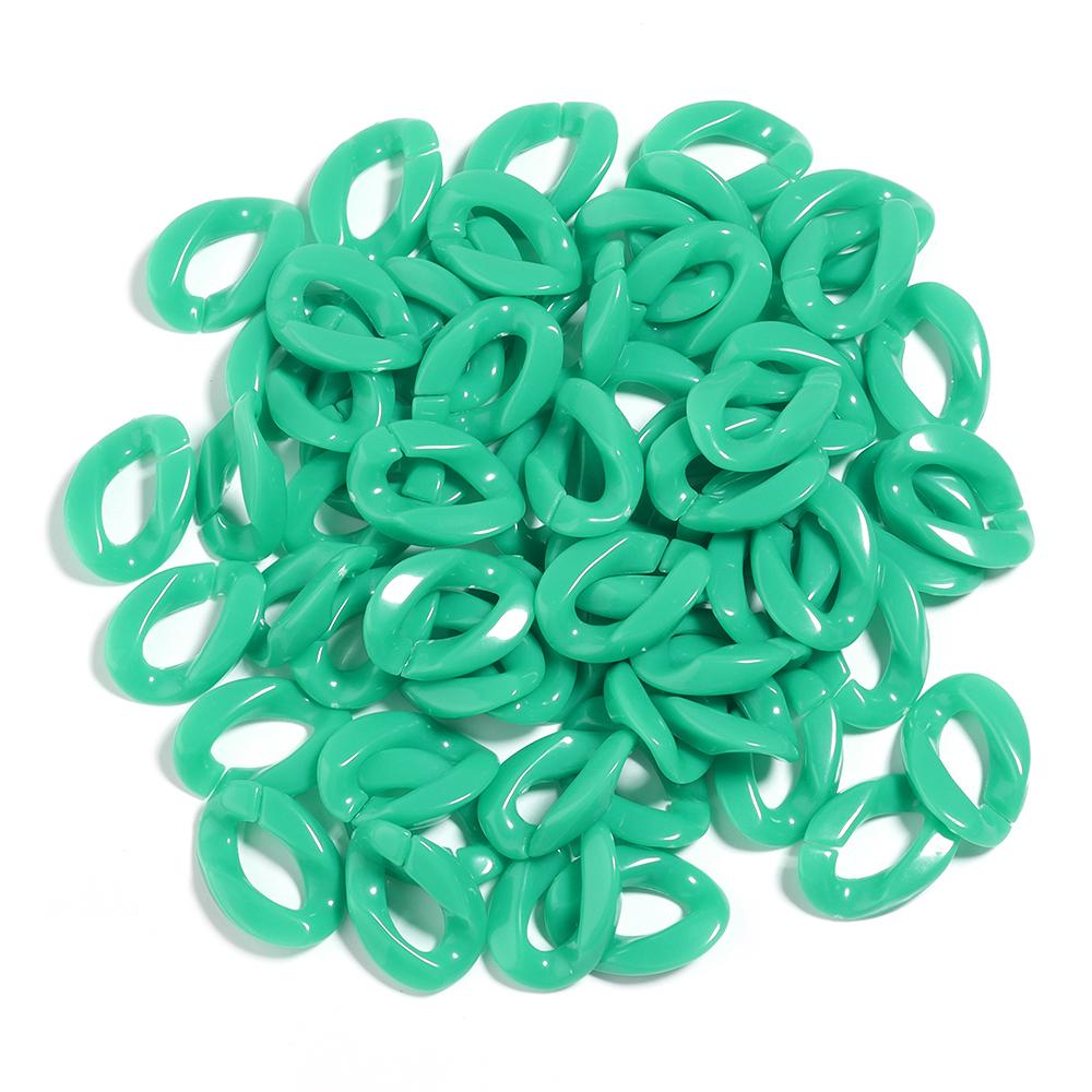 50pcs/Lot Colorful Acrylic Link Chain Buckle Beads For Necklace Bag Chains Connector Clasps DIY Necklace Clothing Jewelry Making