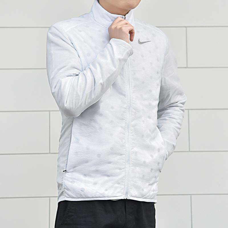 Nike Casual Sports Stand Collar Zipper Cotton Jacket Men Jacket White BV4875-085