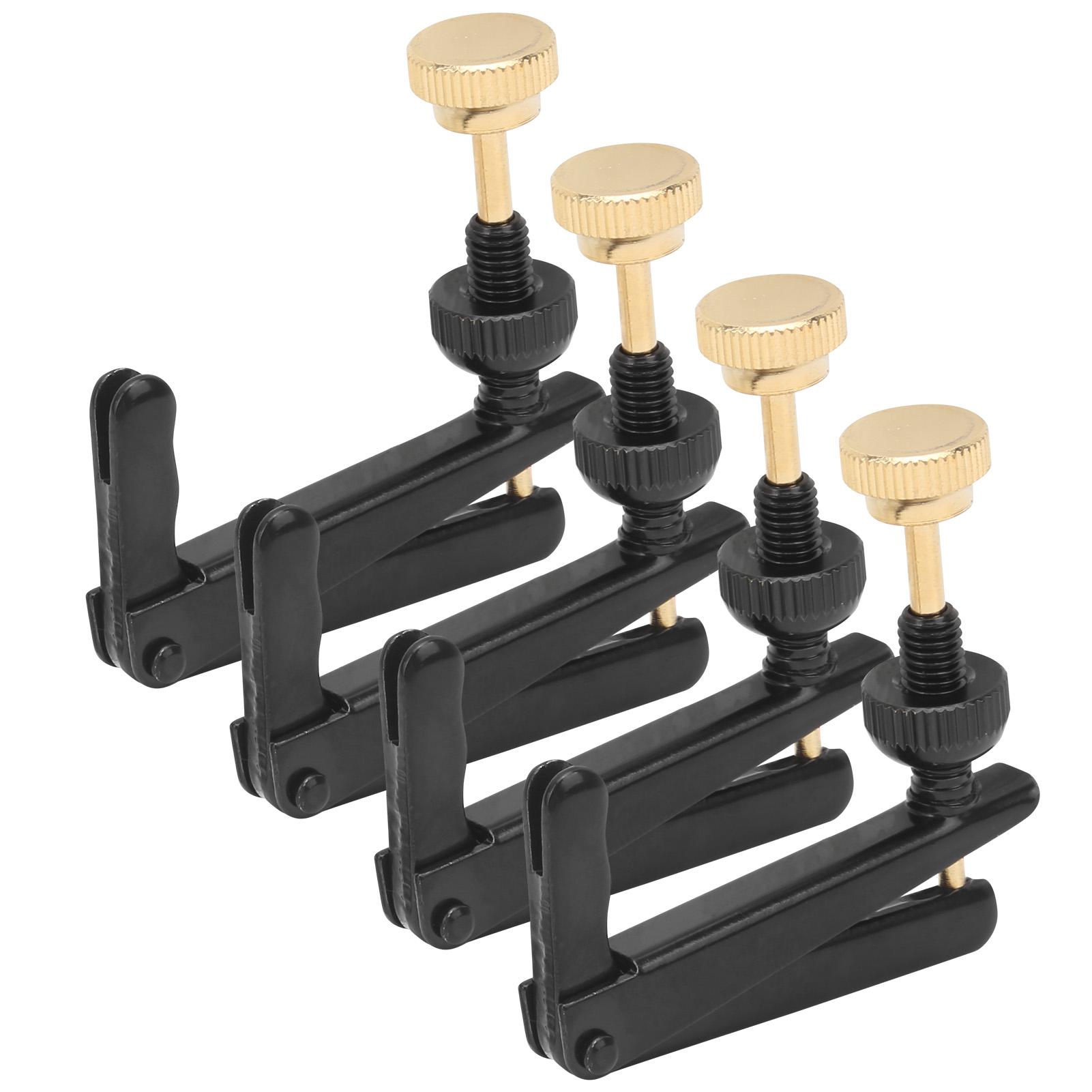 

4 шт. машинки для точной настройки скрипки 3 4‑4 4, части для виолончели, инструмент для струн, замена, аксессуары для инструмента, черный чёрный