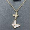 French elegant Seiko small fragrant fritillary double butterfly necklace design versatile small fresh collarbone chain