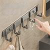 No Drill Wall Hook Rack Aluminum Door Holder Practical Towel Hanger Hook  Kitchen