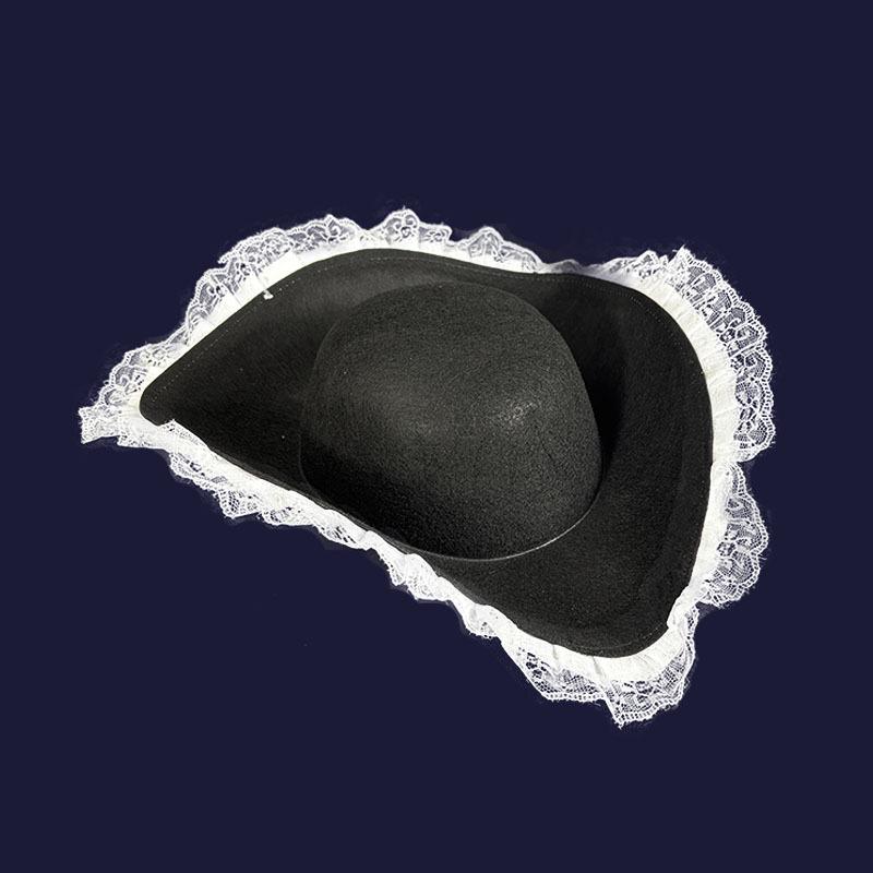 Caribbean Gold-Trimmed Pirate Hat for Halloween and Stage Performances