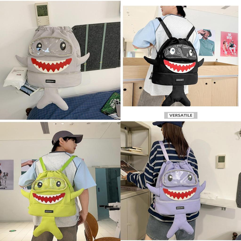 Shark Trocken-Nass-Trennung Schüler Sportrucksack Mit Belüfteten Trägern Für Teenager Reisen