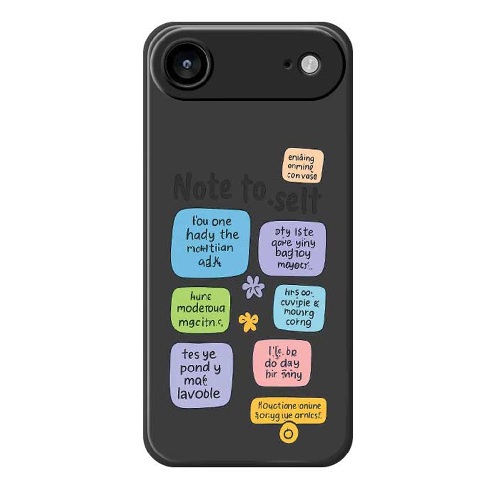 For iPhone 17 Air Case Colored Sticky Notes Pattern Printing Straight Edge TPU Phone Back Cover