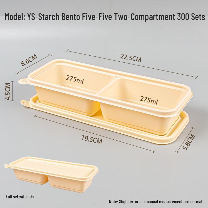 

Eco-Friendly Divided Corn Starch Meal Boxes