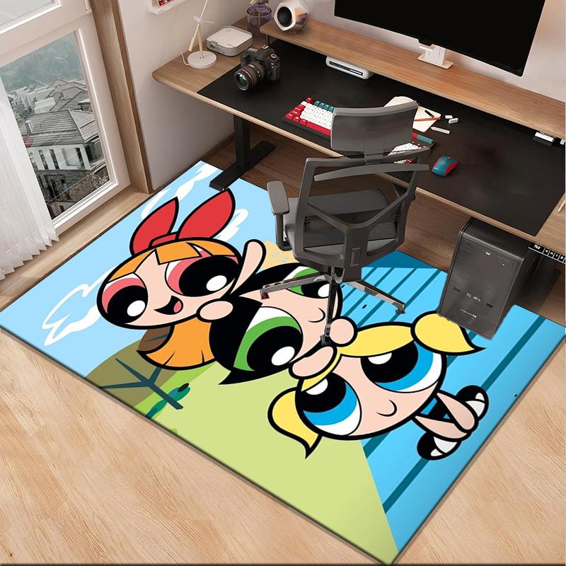 Power Police  Adventure Office Rug Chair Mat, Game Carpet, Suitable for Front Door, Bedroom, Living Room, Desk, Holiday Gift