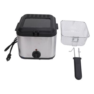 Elektrikli Fritöz Paslanmaz Çelik 1000W Sıcaklık Ayarlanabilir Çok Fonksiyonlu Elektrikli Derin Fritöz