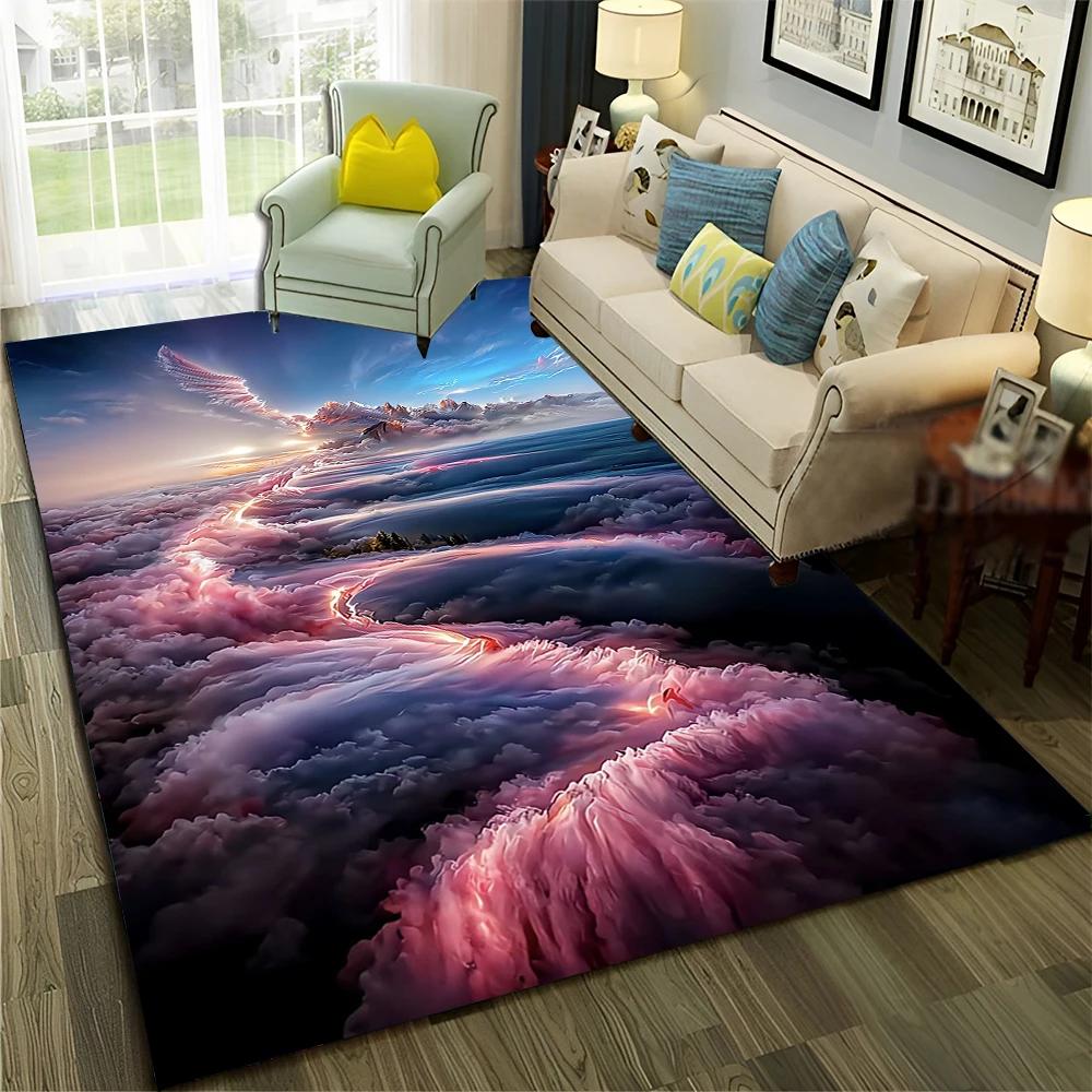Dream Natural Tornado Cloud Twister Carpet Rug for Home Living Room Bedroom Sofa Doormat Decor,kids Area Rug Non-slip Floor Mat