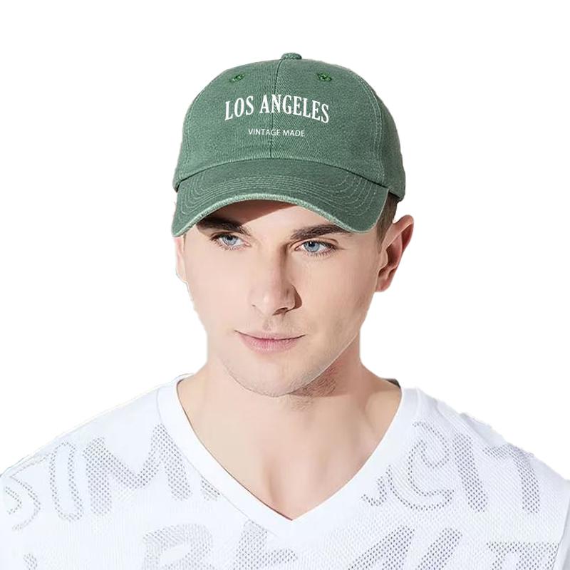 Unisex's "Los Angeles" Vintage-Print Baseballkappe, 100% Baumwolle, weiches Oberteil, verstellbare Größe für den Einsatz bei Outdoor-Sportarten.