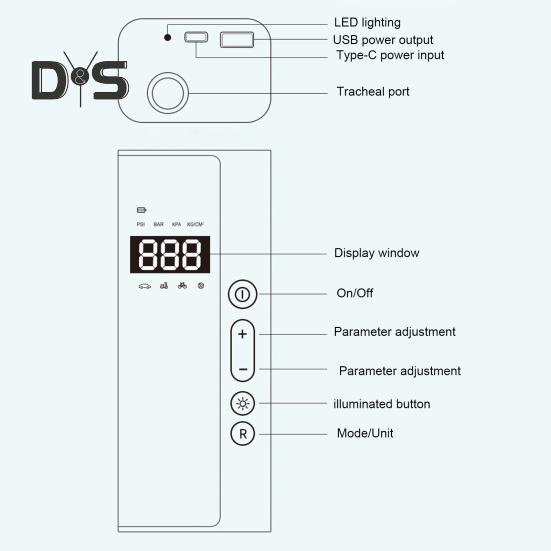 Inflator Pump Multi-function Fast Inflation Digital Display 150PSI Wireless Car Electric Tire Inflator for Car