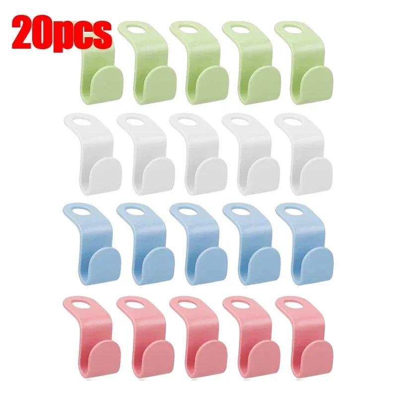 Storage Box Clothes Racks Extension Clips Coat Organizer Stacking Hangers Plastic Space-saving Wardrobe Clothes Hanger Hooks