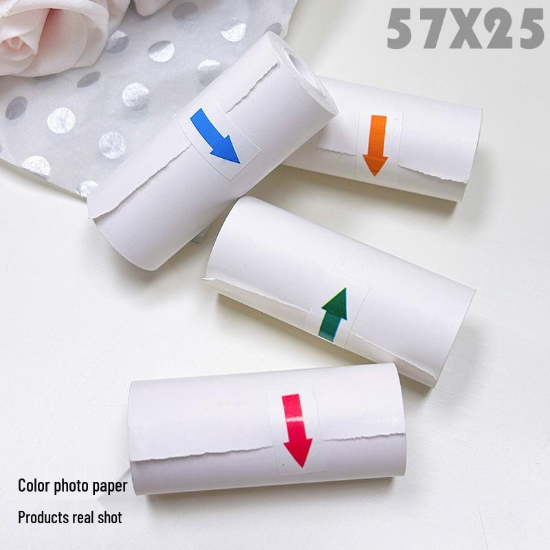 Eco-Friendly BPA-Free Thermal Paper Roll for Kids' and Polaroid Cameras, 57x25mm