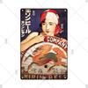 Japanese Style Kirin Beer Tin Sign Classic Bar Restaurant Wall Plate Pictures Decor Metal Board Plaques Crafts Tinplate Signs