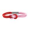 Two Tone Milan Rope Adjustable 8-shaped Knot Bracelet for Couples Creative Stainless Steel Magnetic Buckle Handmade Jewelry