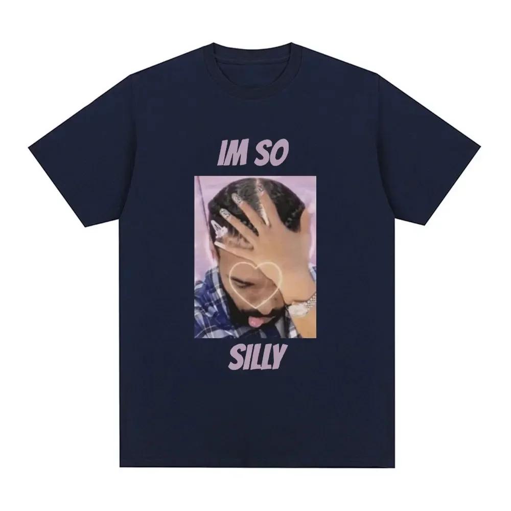 Unisex100% Cotton Casual Comfort Oversized T Shirts Funny Im So Silly Drake Meme T Shirt Harajuku Vintage T-shirt Streetwear
