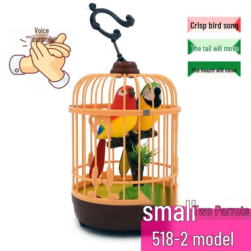 Hlasově ovládaná elektrická hračka Malý ptáček se simulací pohybu a zvuku aktivovaná indukcí