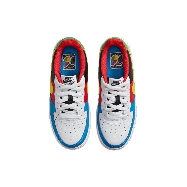 Nike UNO X Air Force 1 Low 50th Anniversary Men Sneakers White Yellow-Zest University-Red DC8887-100