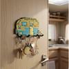 Camper Decor Key Holder for Wall – No Drill No Holes, Adhesive Wall Mount Rack for Keys and Accessories – Cute Vintage Key Rack for ide RV or