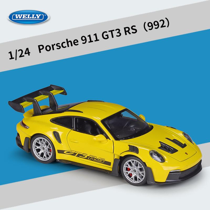 WELLY 1:24 Porsche 911 GT3 RS 992 Alloy Car Diecasts & Vehicles Car Model Miniature Scale Model Car For Collection Gift
