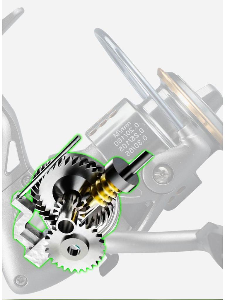 Compact Golf Spinning Reel with Metal Line Cup - Long Cast Genuine Micro Lure Fishing Reel for Casting and Rock Fishing Rods.