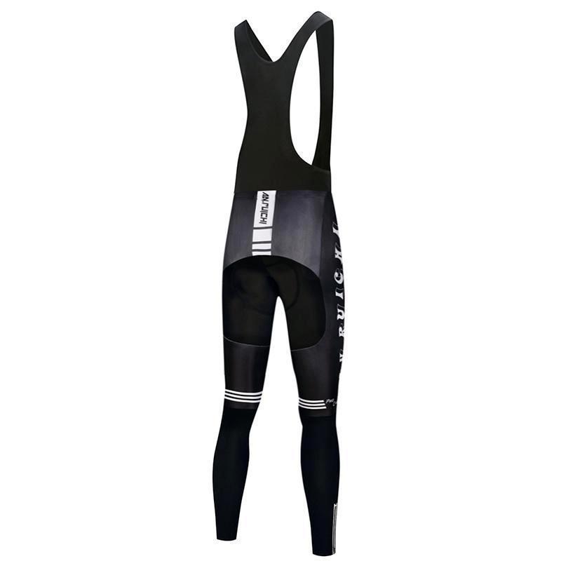 Jezdecké dresy Cyklistické oblečení Set Muži Dlouhý rukáv Černý bryndák Kalhoty Oblečení na kolo