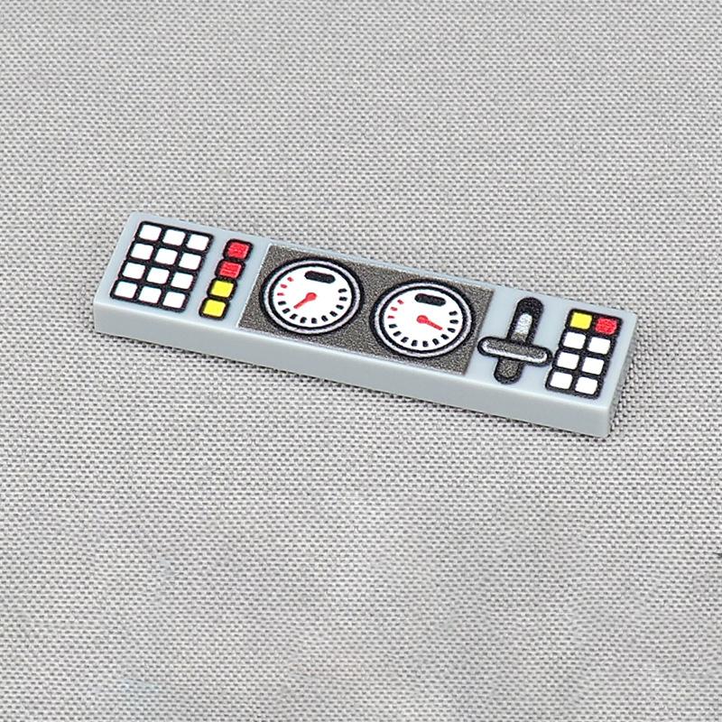 

Non-Toxic Moc 10Pcs Printed 2431 Lever Red And Yellow Button Pattern Building Blocks Vehicle Machine Compatible Accessories Toys Children
