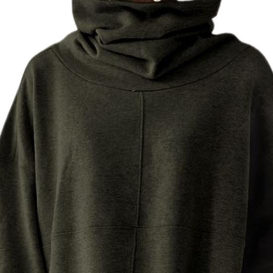 Dámská mikina Jednobarevná Silná Podzim Zima Patchwork Rolák Pulovr na Párty