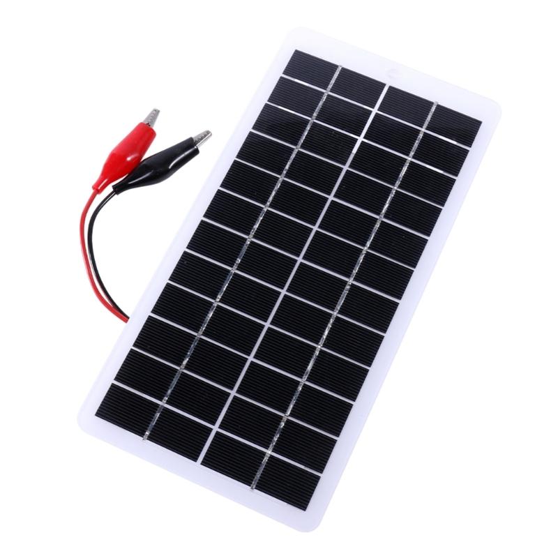 Solarpanel 10W 12V Polysilizium Epoxidpaneele Tragbare Solarzelle DIY 250x120mm zum Laden von 9-12V Batterien für den Außenbereich