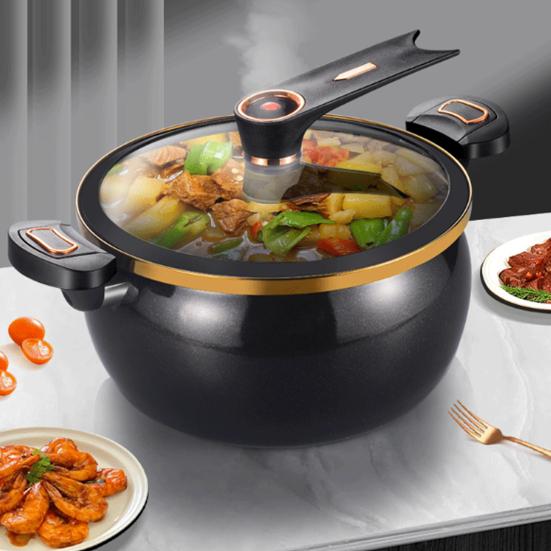 Nepřilnavý keramický hrnec na polévku s poklicí 8L Mikrotlakový hrnec Hrnec na vaření bez těžkých kovů