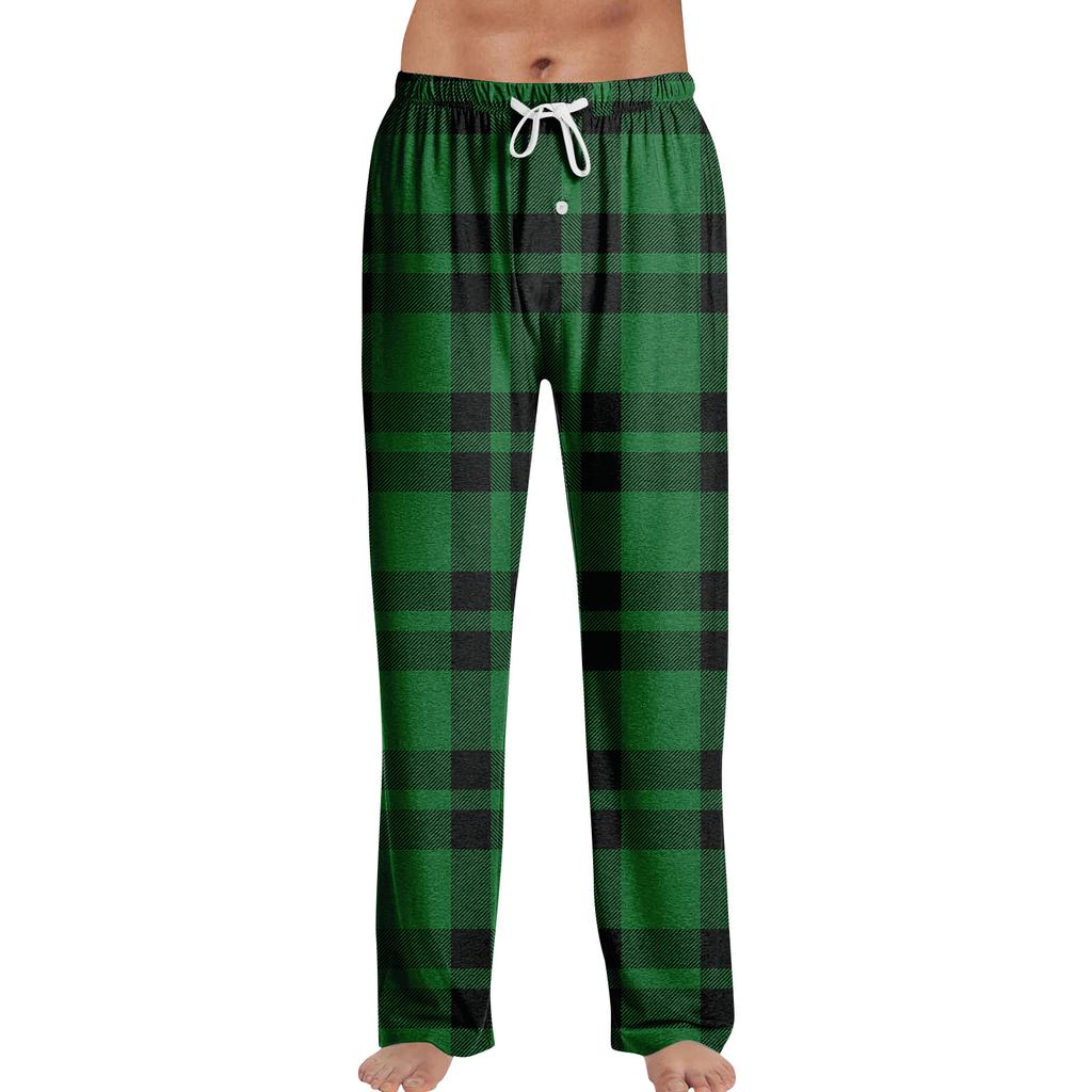 Pyjamasbukser Nattøy Fritidssnor Elastisk midje Bukser Komfortable Rette Yoga Løse Bukser