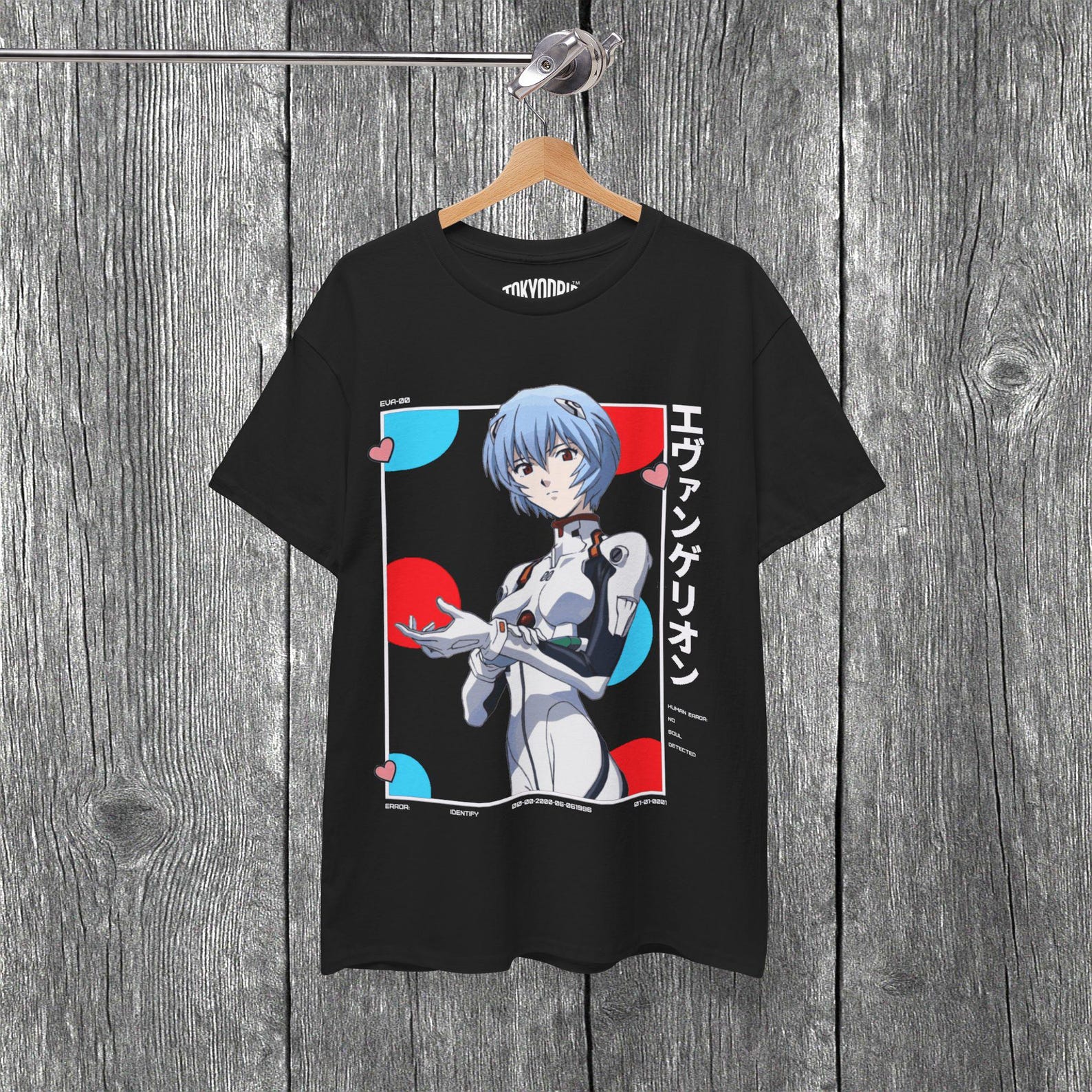 Evangelion Anime T-Shirt, Japanese Streetwear L