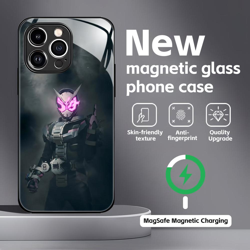 Kamen Rider  Phone Case For iPhone17 16 15 14 13 12 11 X XR XS 8 Plus Mini Pro Max Glass Magnetic Case