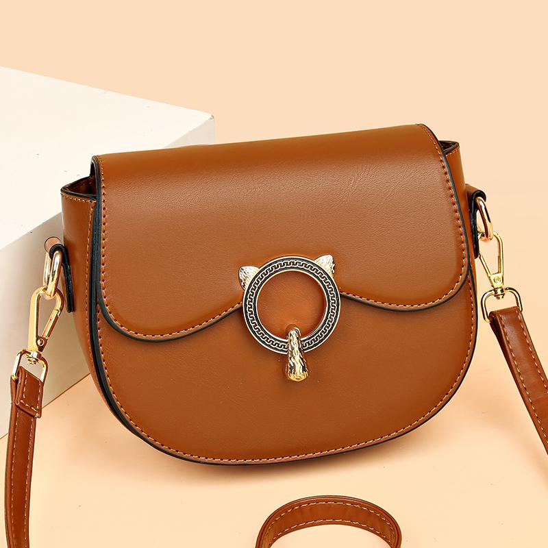PU leather messenger bag for women monochromatic shoulder bag simple crossbody bags high quality
