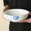 ZISIZ Elegant Rhyme 8.5-inch Underglaze Ceramic Deep Plate Set