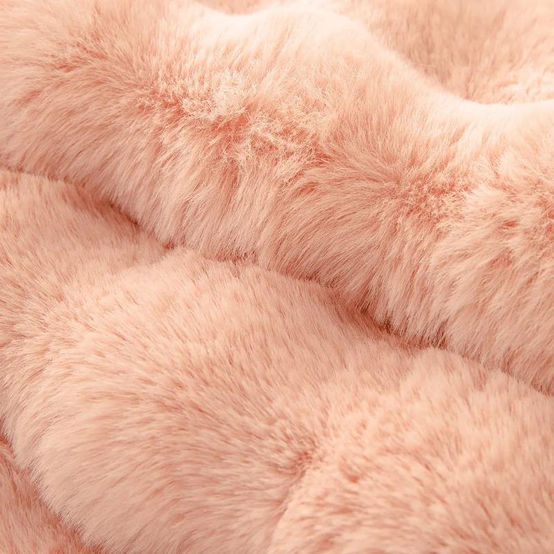Sofabezug aus künstlichem Kaninchenfell, rutschfest und staubdicht, dick, weich, Sofabezug, Möbelschutz